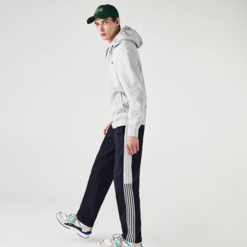 Lacoste SPORT Hooded Lightweight Bi-material Sweatshirt Pánské - Mikiny Šedé / Světle Šedé | CZ-KPxh